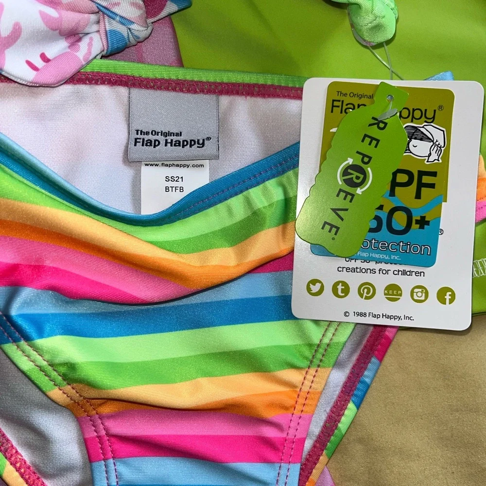 Lot of girls Flap Happy swimwear size 2 NWT UV 50
